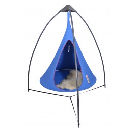 Tripod with Single Sky Blue Cacoon